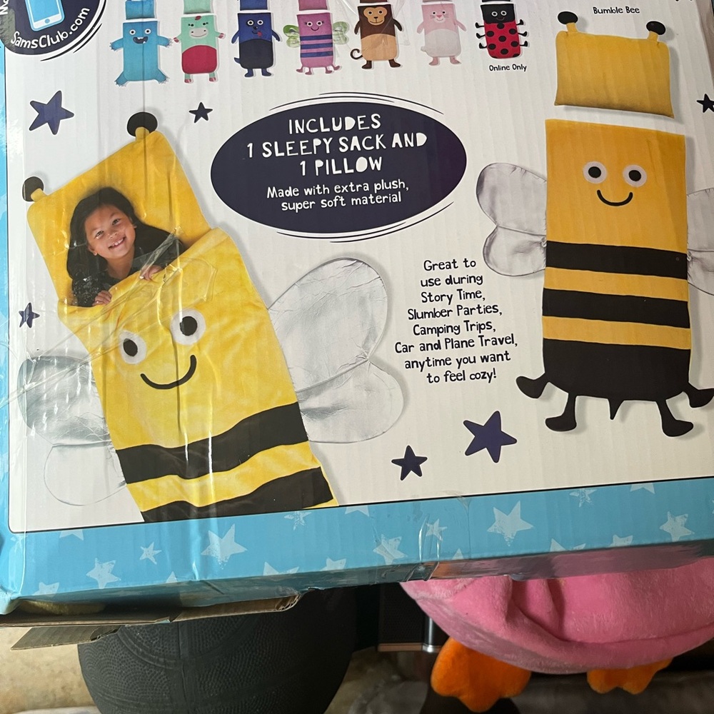 Bumble Bee Sleepy Sack and Pillow Set